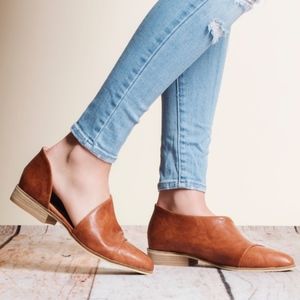 PEYTON Slip On Flats - COGNAC